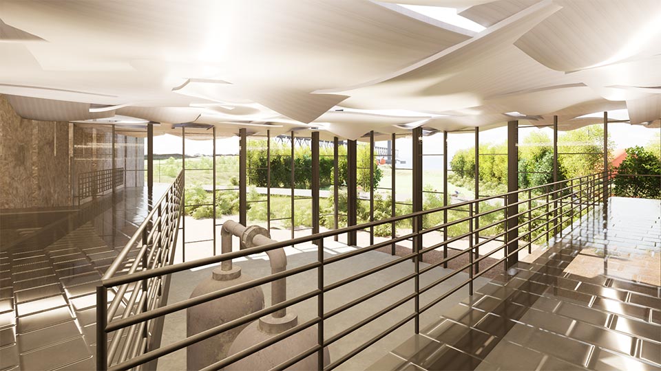 Artist impression van een binnenruimte